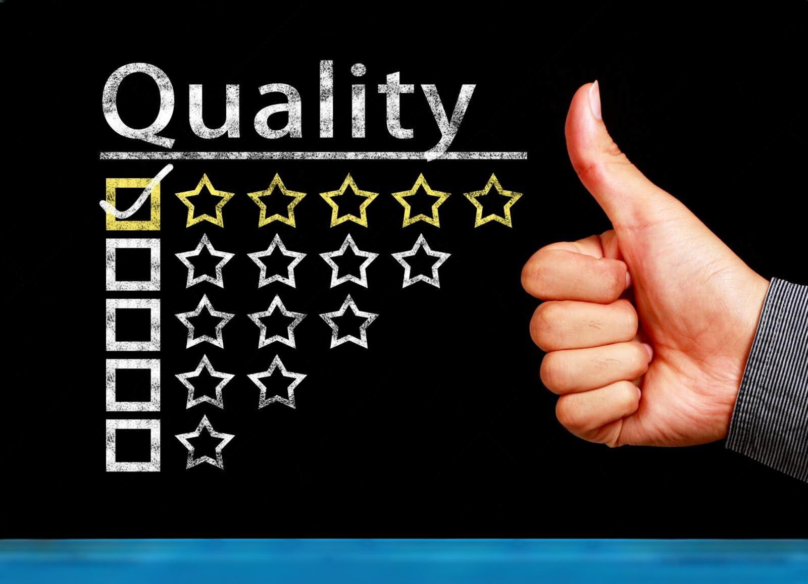 Quality assurance station inspecting garments